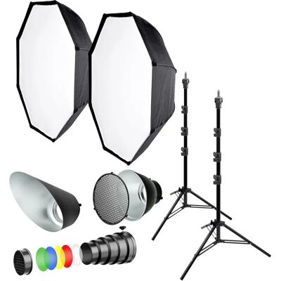 Pack d'Action BRESSER Studioblitz - Kit d'accessoires pour Flash de Studio - Publicité Pack d'Action BRESSER Studioblitz - Kit d'accessoires pour Flash de Studio - Publicité