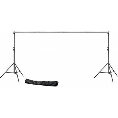 Suporte de fundo fotográfico Bresser BR-D37 - Resistente, Ajustável, 190-360cm de largura Suporte de fundo fotográfico Bresser BR-D37 - Resistente, Ajustável, 190-360cm de largura
