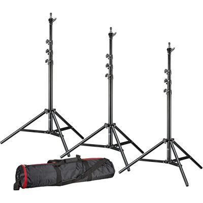 Ensemble de Trépieds pour Lampe BRESSER - Aluminium, Réglable, 3 Pièces - Publicité Ensemble de Trépieds pour Lampe BRESSER - Aluminium, Réglable, 3 Pièces - Publicité