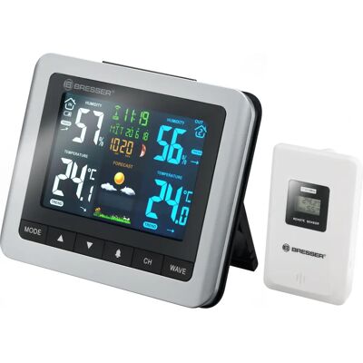 Station météo Bresser - Modèle 7007510, Écran LCD multicolore, Capteur externe - Publicité Station météo Bresser - Modèle 7007510, Écran LCD multicolore, Capteur externe - Publicité
