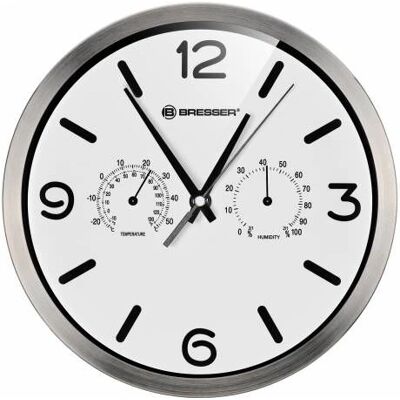 Réveil Bresser MyTime - Contrôlé par radio, Acier inoxydable, Blanc Réveil Bresser MyTime - Contrôlé par radio, Acier inoxydable, Blanc