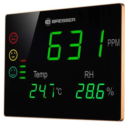 Medidor de CO2 Bresser Smile XXL - Calidad del aire, temperatura y humedad Medidor de CO2 Bresser Smile XXL - Calidad del aire, temperatura y humedad