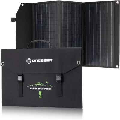 BRESSER Tragbares Solarladegerät - 90 Wh, Schwarz, Hochleistungszellen BRESSER Tragbares Solarladegerät - 90 Wh, Schwarz, Hochleistungszellen