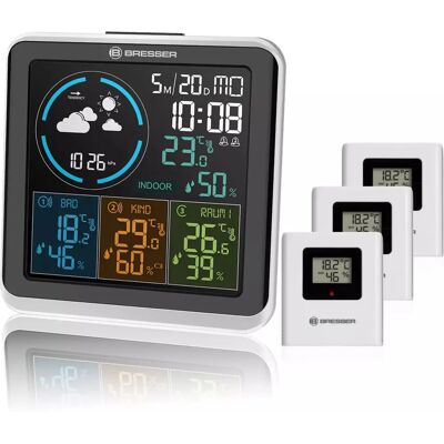 Bresser Quadro Individio Weather Station - Color Display, 4 Sensors - Indoor/Outdoor Bresser Quadro Individio Weather Station - Color Display, 4 Sensors - Indoor/Outdoor