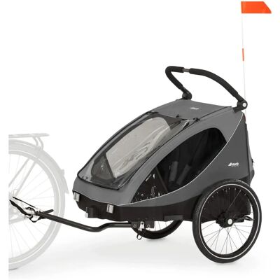 Hauck Dryk Duo - Fahrradanhänger & Buggy - Grau Hauck Dryk Duo - Fahrradanhänger & Buggy - Grau