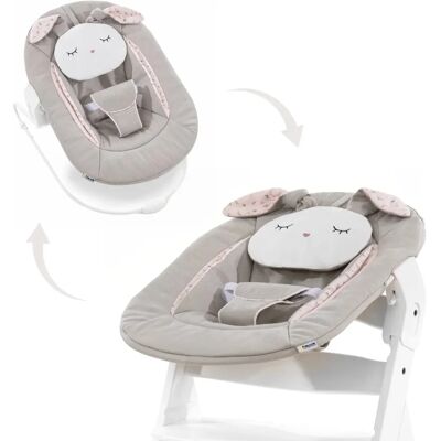 Hauck Alpha+ 2in1 Bouncer & Highchair - Beige Bloom Hauck Alpha+ 2in1 Bouncer & Highchair - Beige Bloom