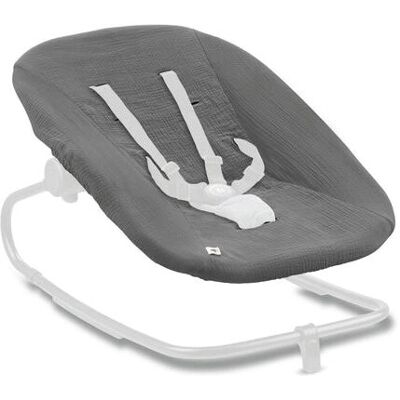 Hauck Rehausseur de Chaise Haute - Gris - Coton Respirant Hauck Rehausseur de Chaise Haute - Gris - Coton Respirant