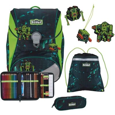 Scout Alpha Grüner Ergonomischer Schulranzen - Schultyp Scout Alpha Grüner Ergonomischer Schulranzen - Schultyp