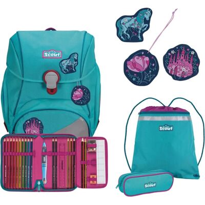 Scout Alpha Türkis Schulranzen-Set - Schulranzen, Sportbeutel, Federmäppchen Scout Alpha Türkis Schulranzen-Set - Schulranzen, Sportbeutel, Federmäppchen