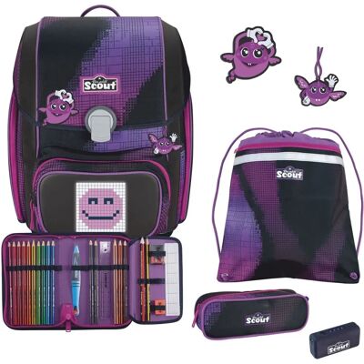Scout Genius Pink Pixel Schulranzen-Set - Schulart Scout Genius Pink Pixel Schulranzen-Set - Schulart