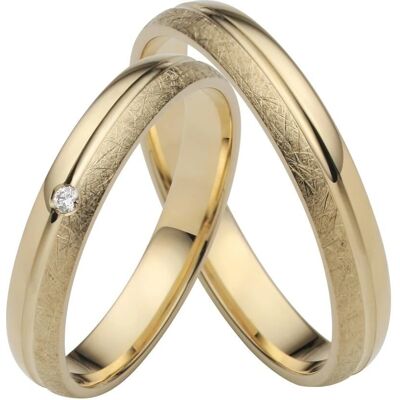 FIRETTI Gold 750 Liebe Ring - Verlobungs Ehering FIRETTI Gold 750 Liebe Ring - Verlobungs Ehering