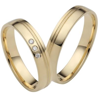 FIRETTI Gold 375 Hochzeit Ehering Liebe - Ring FIRETTI Gold 375 Hochzeit Ehering Liebe - Ring
