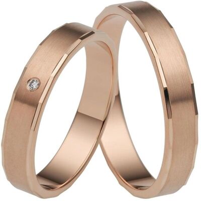 FIRETTI Roségold Ehering - Klassisches Elegantes Design FIRETTI Roségold Ehering - Klassisches Elegantes Design
