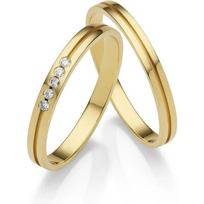 firetti 55 Gelbgold Diamantring - Ehering firetti 55 Gelbgold Diamantring - Ehering