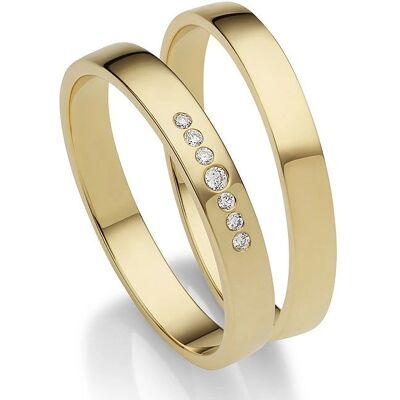 FIRETTI Gold 375 Trauring Liebe - Ehering FIRETTI Gold 375 Trauring Liebe - Ehering
