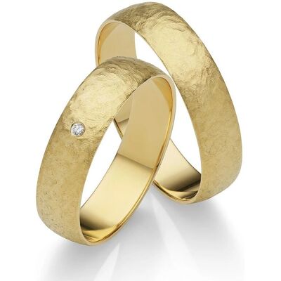 Firetti Gold 375 Ring Liebe mit Diamant 0,01ct - Ehering Firetti Gold 375 Ring Liebe mit Diamant 0,01ct - Ehering