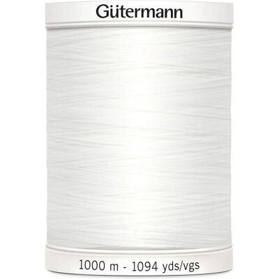 Gutermann Sew-All Branco 1000m de linha de poliéster - Linha Gutermann Sew-All Branco 1000m de linha de poliéster - Linha
