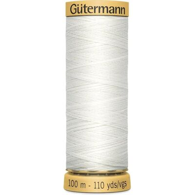 Gutermann Cotton Sewing Thread - 100m - Natural - Sewing Thread Gutermann Cotton Sewing Thread - 100m - Natural - Sewing Thread