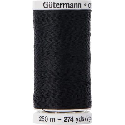 Linha de poliéster Sew-All preta da Gutermann - Linha de costura Linha de poliéster Sew-All preta da Gutermann - Linha de costura