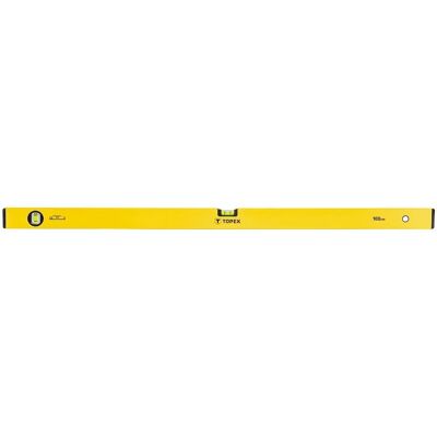 Niveau en aluminium Topex - 400mm Jaune - 2 Fioles Niveau en aluminium Topex - 400mm Jaune - 2 Fioles