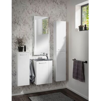 Fackelmann SBC Waschtisch-Set - 45cm, Glas, Weiß Fackelmann SBC Waschtisch-Set - 45cm, Glas, Weiß