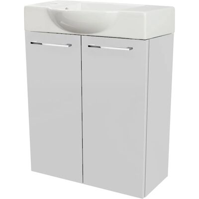 Fackelmann SBC Waschbeckenunterschrank - 55cm, Weiß, Keramik, Soft-Close Fackelmann SBC Waschbeckenunterschrank - 55cm, Weiß, Keramik, Soft-Close