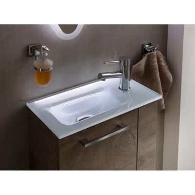 FACKELMANN SBC Waschtisch - Glas, Holz, 45cm FACKELMANN SBC Waschtisch - Glas, Holz, 45cm