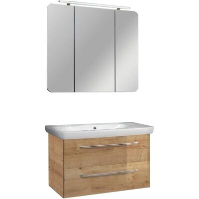 FACKELMANN Milano Wand-Waschtisch-Set - Waschbecken, Spiegel, Unterschrank FACKELMANN Milano Wand-Waschtisch-Set - Waschbecken, Spiegel, Unterschrank