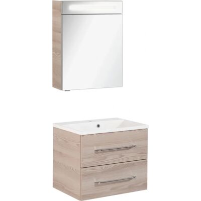 FACKELMANN Waschplatz-Set B.Clever 60cm wandhängend braun FACKELMANN Waschplatz-Set B.Clever 60cm wandhängend braun