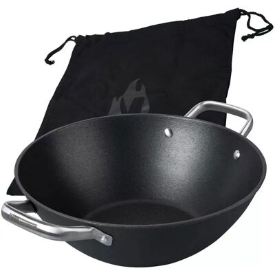 FMprofessional Wok in ghisa Ø32cm - Tutto incluso! - Wok FMprofessional Wok in ghisa Ø32cm - Tutto incluso! - Wok