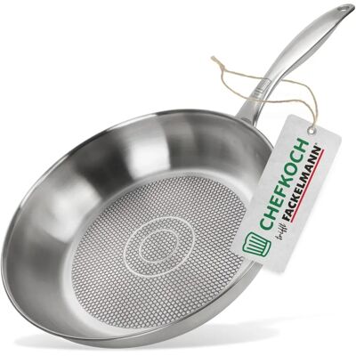 Chefkoch Fackelmann Edelstahlpfanne Ø28cm - Bratpfanne Chefkoch Fackelmann Edelstahlpfanne Ø28cm - Bratpfanne