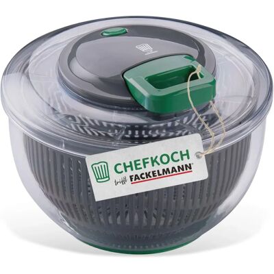 Chefkoch Salatschleuder mit Stopp-Taste - Salatschüssel Chefkoch Salatschleuder mit Stopp-Taste - Salatschüssel