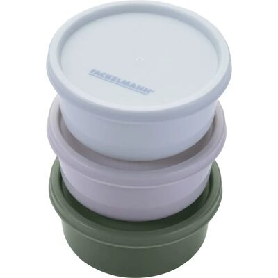 Fackelmann 26925 Lunch Box Set - Beige, Green, Grey, Light Blue Fackelmann 26925 Lunch Box Set - Beige, Green, Grey, Light Blue
