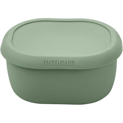 Fackelmann 26935 Lunch Box - Contenitore Pranzo - 0,6 L - Silicone - Verde, Grigio Fackelmann 26935 Lunch Box - Contenitore Pranzo - 0,6 L - Silicone - Verde, Grigio