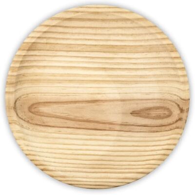 Houten Plat Ø 22 cm Octopus - Platte Houten Plat Ø 22 cm Octopus - Platte