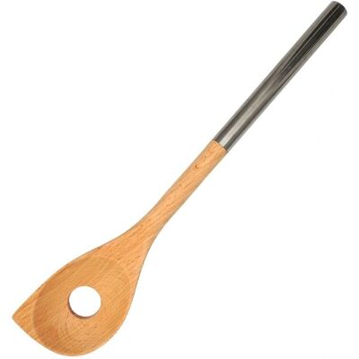 Cuillère en bois biseautée avec trou - Ustensile de cuisine Cuillère en bois biseautée avec trou - Ustensile de cuisine