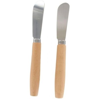 Fackelmann Sybaris Boter Mes Set - Roestvrij Staal & Hout Fackelmann Sybaris Boter Mes Set - Roestvrij Staal & Hout