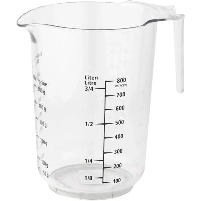 Verre mesureur en plastique 1 litre - Fackelmann Verre mesureur en plastique 1 litre - Fackelmann