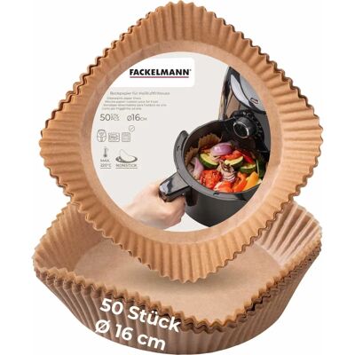 Fackelmann 42686 - Vit - Pappersformar för air fryer Fackelmann 42686 - Vit - Pappersformar för air fryer