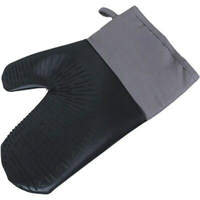 Guanto da forno Fackelmann - Protezione in silicone Grigio/Nero - 28 cm Guanto da forno Fackelmann - Protezione in silicone Grigio/Nero - 28 cm