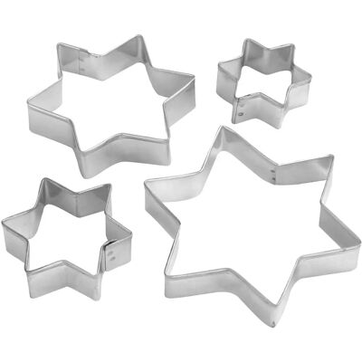 Set de 4 emporte-pièces étoiles Zenker 43009 - Noël - Publicité Set de 4 emporte-pièces étoiles Zenker 43009 - Noël - Publicité