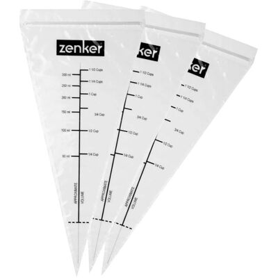 Sac à poche Zenker - Graduato, Zip, 200 g - Utensili da pasticceria Sac à poche Zenker - Graduato, Zip, 200 g - Utensili da pasticceria