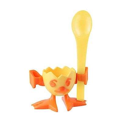 Fackelmann 47129 Coquetier avec cuillère - Adapté aux enfants Fackelmann 47129 Coquetier avec cuillère - Adapté aux enfants