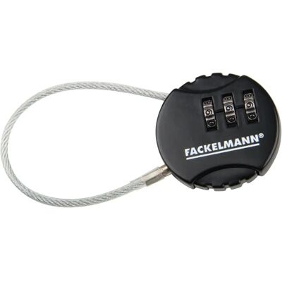 FACKELMANN 61088 nero/argento lucchetto a cavo FACKELMANN 61088 nero/argento lucchetto a cavo