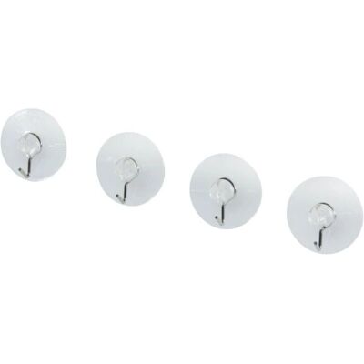 Lot de 4 crochets à ventouse transparents - Crochets muraux Lot de 4 crochets à ventouse transparents - Crochets muraux