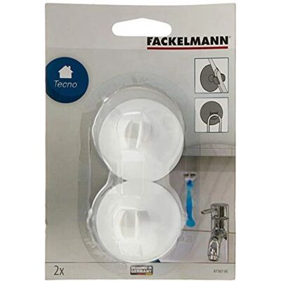 Fackelmann Tandenborstelhouder - Zuignap, 2 stuks, Blauw Fackelmann Tandenborstelhouder - Zuignap, 2 stuks, Blauw