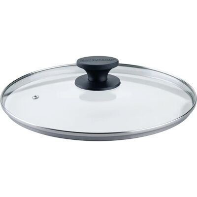 Fackelmann Glazen Deksel - 28cm - Zwart - Glazen deksel Fackelmann Glazen Deksel - 28cm - Zwart - Glazen deksel
