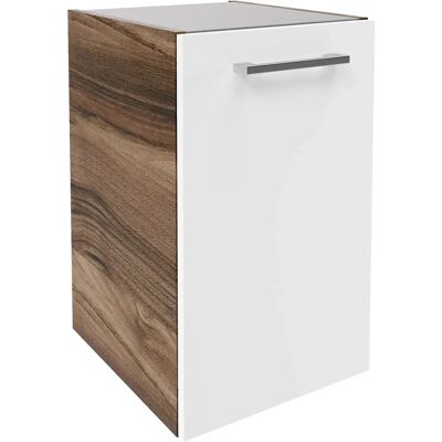 Fackelmann Verona Unterschrank - 35cm, rechts, Dunkelbraun/Weiß Hochglanz Fackelmann Verona Unterschrank - 35cm, rechts, Dunkelbraun/Weiß Hochglanz