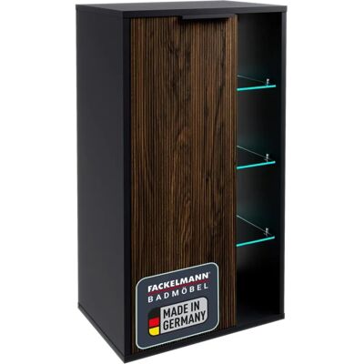 Fackelmann B.Paris Midischrank - 47cm, Schwarz/Braun, links Fackelmann B.Paris Midischrank - 47cm, Schwarz/Braun, links