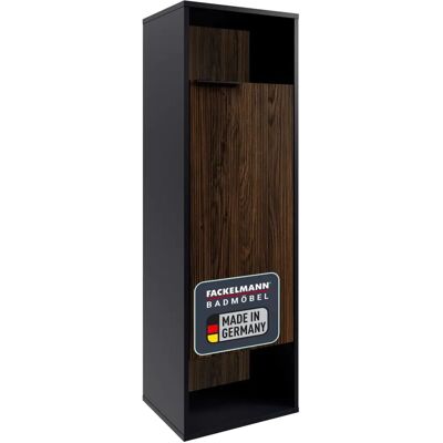FACKELMANN Midischrank B.Paris - Badezimmerschrank - Rigoletto Eiche, Schwarz matt, 40cm FACKELMANN Midischrank B.Paris - Badezimmerschrank - Rigoletto Eiche, Schwarz matt, 40cm